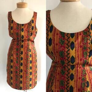 Vintage Animal Print Tank Dress, Sleeveless, Retro 90s Fashion